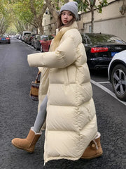 Winter Down Jacket Oversized Women's Long Parka Korean Cotton Padded Jacket Warm Puffer Coat Female Windproof Snow Outwear