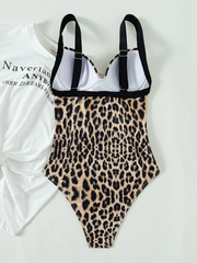 Leopard Swimsuit Women One Piece Sexy Brazilian Swimwear Female Push Up Bathing Swimming Suit Summer Beachwear Bodysuit