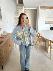 100% Cotton Striped Lace Up Women Shirts Elegant Flare Sleeve Embroidery Lapel Female Blouses Spring Summer Casual Lady Top