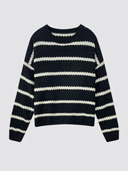 Women's loose lazy micro transparent sweater loose casual temperament sweater