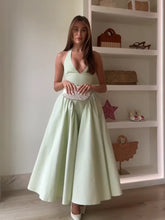 Women Sexy Deep V-neck Pleated Lace-up Halter Dress Elegant Backless High Waist A-line Long Dresses Vocation Party Vestidos