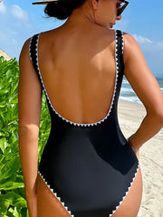 Black Swimsuit Women One Piece Solid Sexy Swimwear Female Bathers Bathing Swimming Swim Suit Beachwear