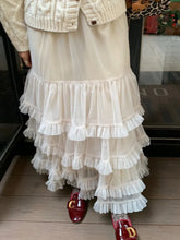 Sweet Chic Ruffle Mesh Tutu Cake Skirt Elastic Waist Beige Streetwear Long Skirt 2025 New Spring Summer A-line Fashion Skirts