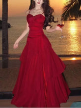 Elegant Ruffles Women's Prom Dresses Chic Wedding Spaghetti Strap Folds Split Party Holiday Dress Summer 2025 New Vestido