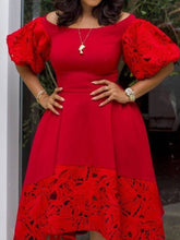 Pbong mid size graduation outfit romantic style teen swag clean girl ideas 90s latina aestheticWomen Red Dress Off Shoulder Lace Hollow Out Patchwork A Line Pleat Elegant Party Large Size Lady Female Homecoming Robes Gowns