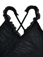 Women Sexy Strapless Off Shoulder Ruffles Dress Female Backless Strap Sleeveless Bodycon Mini Dress Lady Evening Party Vestido