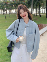 Sweet Biker Pu Jacket Women Vintage Preppy Style Big Pockets Short Coat Casual Korean Long Sleeve Retro O Neck Cute Tops