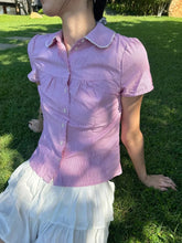 Red Striped Slim T-Shirt Blouse Woman Summer Lace Trim Peter pan Collar Single Breasted Short Sleeve Tee Sweet Cotton Shirt Y2k