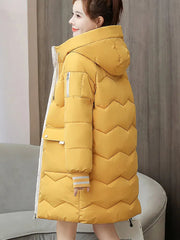 Winter Women Jacket Coats Long Parkas Female Down Cotton Hooded Overcoat Thick Warm Jackets Windproof Casual Student Coat