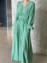 New Print Summer Dress Evening Long Vintage Dress Party Oversize Long Sleeve Beach Women Dresses Robe Vestido Prom