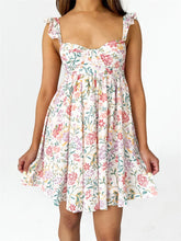 Women Summer Slip Dress Ruffle Sleeveless Corset A-line Dress Mini Dress Floral Solid Color Casual Loose Chic Sundress