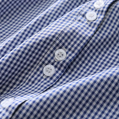 Women's Clothing Spring Summer Tops Vintage French Lantern Sleeve Elegant and Youth Woman Blouses Lace Blue Plaid Shirt