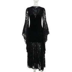 Halloween Gothic Women Dress Long Sleeve High Waist Dresses New Goth Aesthetic 9Os Sexy Slim Party Club Dress