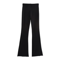 autumn new women's fashion temperament commuting slim fit versatile round neck vest trumpet leggings set