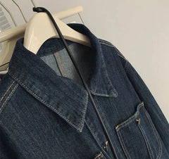 Vintage Jeans Jacket for Women Crop Tops 2025 Ropa Mujer Streetwear Fashion Loose Outwear Pockets Casual Korean Y2k Coat 27p746