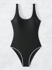 Black Swimsuit Women One Piece Solid Sexy Swimwear Female Bathers Bathing Swimming Swim Suit Beachwear