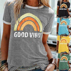 Tshirts Women T Shirt Summer Short Sleeve Harajuku T-shirts Ladies Casual Funny Tee Shirts for Women Graphic Tees Y2k Top