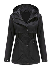 Trench Coat For Women New Autumn Fashion Long Sleeve Plus Size Overcoat Female Casual Outwear Loose Hooded Windbreaker