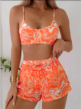 Sexy Bikini Women 3 Pieces Swimwear Female High Waist Swimsuit Orange Bathers Swimming Bathing Swim Suit Summer Beachwear