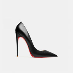 Women's Red Shiny Bottom High Heels Brand High Heels 12 cm Sexy Matte Party Pointed Wedding Shoes Shallow Mouth Single Shoes