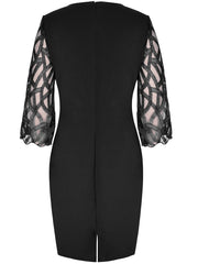 Women's Summer Dress Elegant Sequin Evening Party Dresses Mesh Patchwork Casual Midi Dress Wine Red Wedding Club Outfits