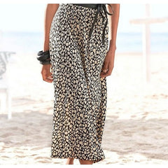 Women's Sheath Dress Midi Dress Khaki Sleeveless Color Block Leopard Ruched Print Spring Summer Crew Neck Stylish Elegant XXL