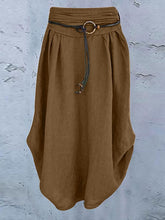 Women's Long Skirt Midi Polyester Black Yellow Wine Navy Blue Skirts Patchwork coastal grandma style Long Summer Office / Career Vacation S M L