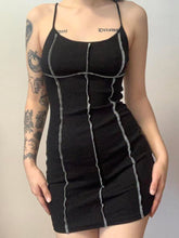 Gothic Dark Strap Halter Backless Dress