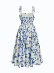 Elegant Sleeveless Plus Size Floral Print A-line Dress - Women's Clothing for Spring & Summer