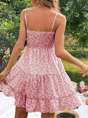 Women'S Off-Shoulder Floral Print Maxi Dress with Ruffle Hem - Lightweight Polyester, Machine Washable, Perfect for Spring/Summer Vacations, Cute Summer Dresses