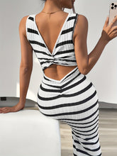Slim Sleeveless Striped Dress Feminine Slim Striped Sleeveless Dress