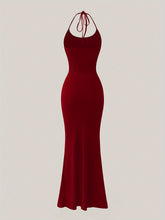 Stunning Sleeveless Knit Bodycon Maxi Dress - Soft Polyester Blend with Stretchy Elastane, Solid Color, Sexy Lace-Up Detail, Perfect for Summer Nights Out