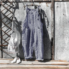 Women's Casual Streetwear School Casual Daily Black and white plaid Blue and white plaid Yellow plaid Loose Overall Stripes Lattice