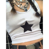 Spicy Girls Punk & Gothic Y2K Year 2000 Tank Top Mini Skirt Women's Japanese Cosplay Costumes White / Black / Gray
