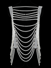 Handmade Pearl Body Chain Sexy Dress