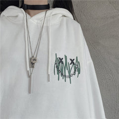 Street ladies pullover smiley print hoodie oversized Harajuku style hooded plus size winter couple sweatshirt ladies