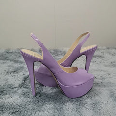 LOSLANDIFEN  Women Sandals Sexy 14CM Super High Heels Open Toe Platform Sandals Gladiator Party Dress Red Wedding Shoes