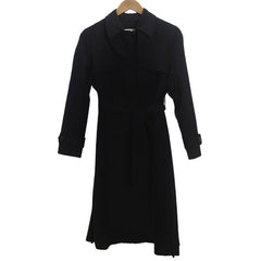 Autumn New women's Lapel Trench Coat With Pleated Back Hem Lace Up Bow Windbreaker With Single Breasted Windbreaker