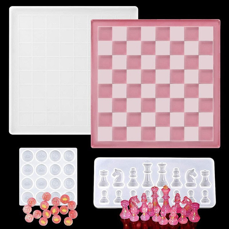 Chess Kit Epoxy Resin Silicone Molds International Chess Pieces ...