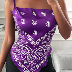 Summer Sleeveless Sling Women Cashew Sleeveless Vest Skinny Camis Tank Top Casual Female Short Bellyband Sexy Crop Tops Pbong mid size graduation outfit romantic style teen swag clean girl ideas 90s latina aesthetic