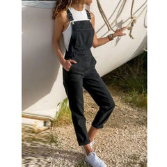 Pbong birthday outfit Women's New Casual Fashion Denim Suspender Pants Women's Pants plus Size Women's Pants Solid Color Jeans