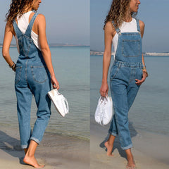 Pbong birthday outfit Women's New Casual Fashion Denim Suspender Pants Women's Pants plus Size Women's Pants Solid Color Jeans
