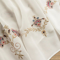 Lace Embroidery White Women Shirts Summer New O-Neck Long-Sleeved Loose Elegant Office Lady Outwear Tops