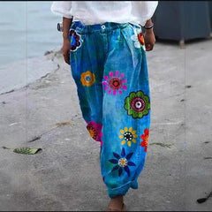 Pbong  Wish Bestselling Women's Jeans Lantern Long Pants Imitation Denim Female Model Fashionable Comfortable Casual Trousers