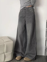 American Y2K Striped Jeans Women High Waist Vintage Harajuku Denim Pant Streetwear Vintage Loose Female Casual Trousers