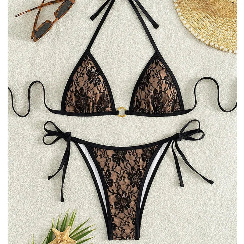 New Sexy Bikinis Lace Swimsuits Women Swimwear Push Up Female Beach Swimming Wear Bathing Suits Brazilian Bikini Set Pool Bather