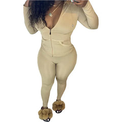 Pbong  Amazon INS Autumn European Women's Fashion Hooded Cardigan Slims Casual Suit Smooths Your Silhouette Sports Casualwear