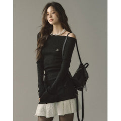 Fall Winter Women Vintage Old Money Prom Gown Knit Dress Long Sleeve Patchwork Frocks One-Piece Aesthetic Evening Gyaru Coquette