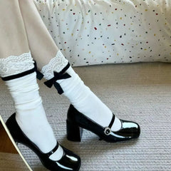 Spring Summer New Sweet Gothic Hollow Lace Japanese Breathable Socks