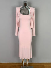 Tight Slip Dress And Cardigan Two Piece Set Cotton Blend O-neck Slim Long Dress + Jacket Women Suit Spring Summer Dress Of Suit